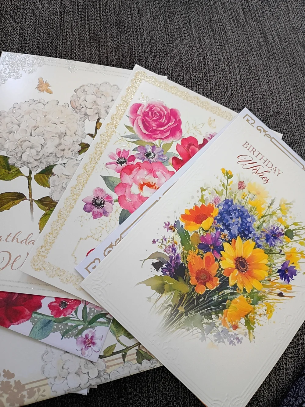 Assorted Greeting Card Set - Vibrant Mixed Bouquet And Animals.